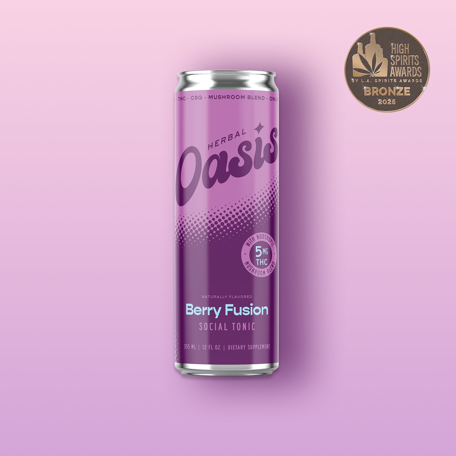Berry Fusion 5mg THC Drink | Herbal Oasis