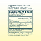 Supplement facts label for a product with serving size, calories, and ingredients listed.; Flavor: Unflavored;